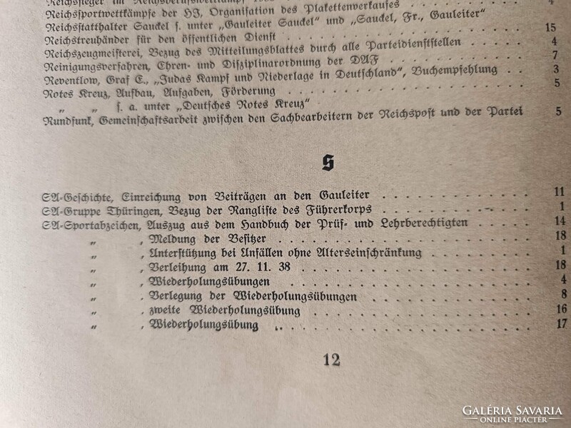 Ritka NSDAP Thüringia index füzet pár 1938 SA, Hitler Jugend adatokkal