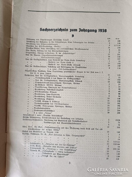 Ritka NSDAP Thüringia index füzet pár 1938 SA, Hitler Jugend adatokkal