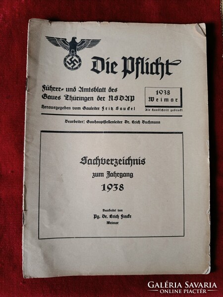 Ritka NSDAP Thüringia index füzet pár 1938 SA, Hitler Jugend adatokkal