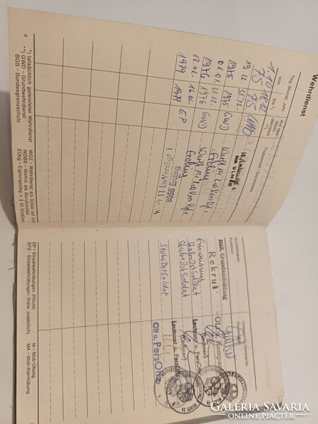 Német hidegháborús katonai igazolvány és dögcédula
