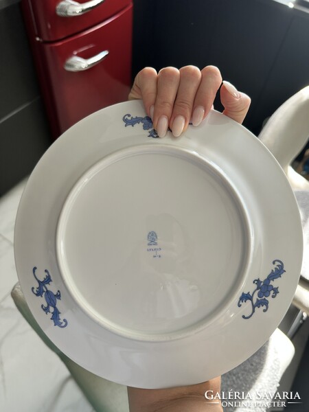 Herendi kézzel festett porcelán dísztányér – Siang Jaune (SJ) – 26 cm