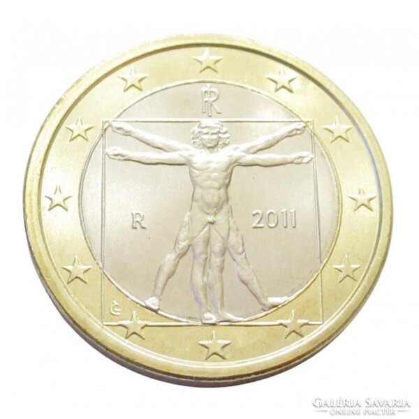 Olaszország,1 euro 2011 aUNC+ ötvözet