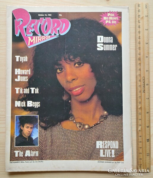 Donna Summer Cover | Record Mirror Magazine October 15, 1983 | Toyah, Alarm, A Craze, Howard Jones
