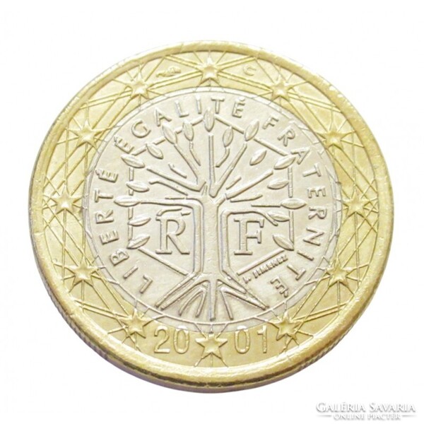 Franciaország,1 euro 2001 aUNC+ ötvözet