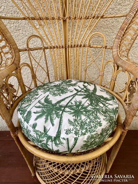 Vintage Pávatrón Pávafotel Pávaszék Karosszék Fotel Szék Páva Formájú Rattan Fonott Peacock Chair