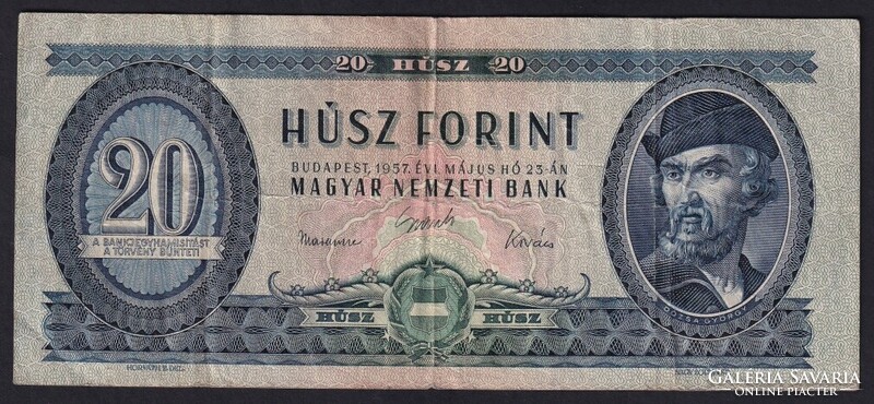 20 forint 1957 (VG+)