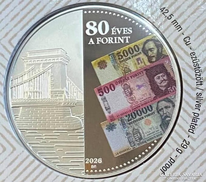 A forint bevezetésének 80. évfordulójára kiadott forgalmi sor 2026
