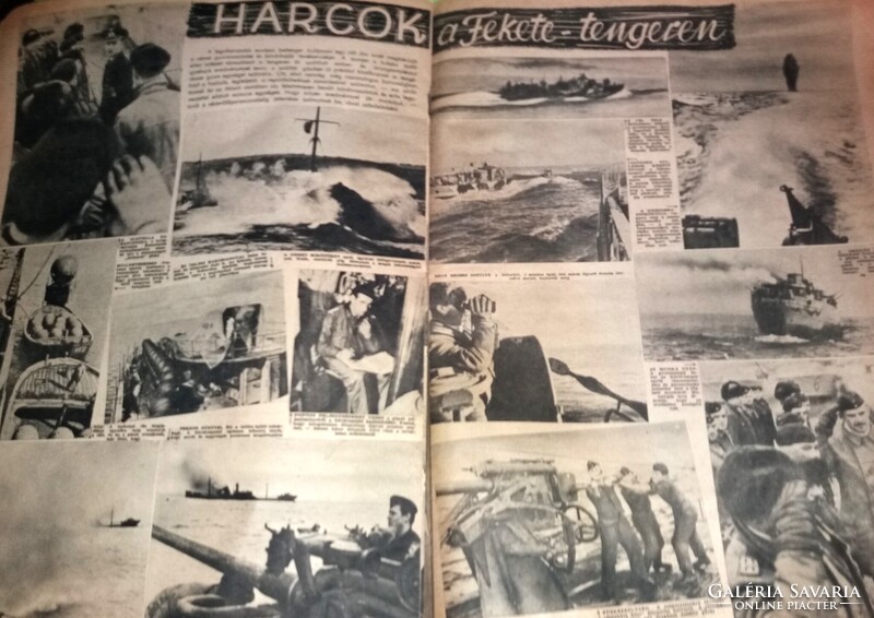 Antik 1943. augusztus 18 MAGYAR FUTÁR ( Rajniss ) II. VH képes hetilap A / 3 méret a képek szerint