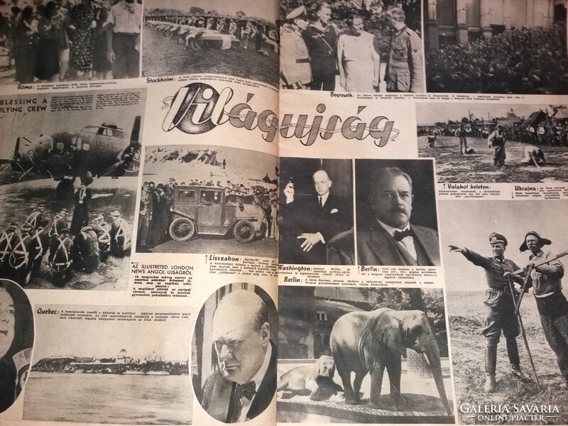 Antik 1943. augusztus 18 MAGYAR FUTÁR ( Rajniss ) II. VH képes hetilap A / 3 méret a képek szerint