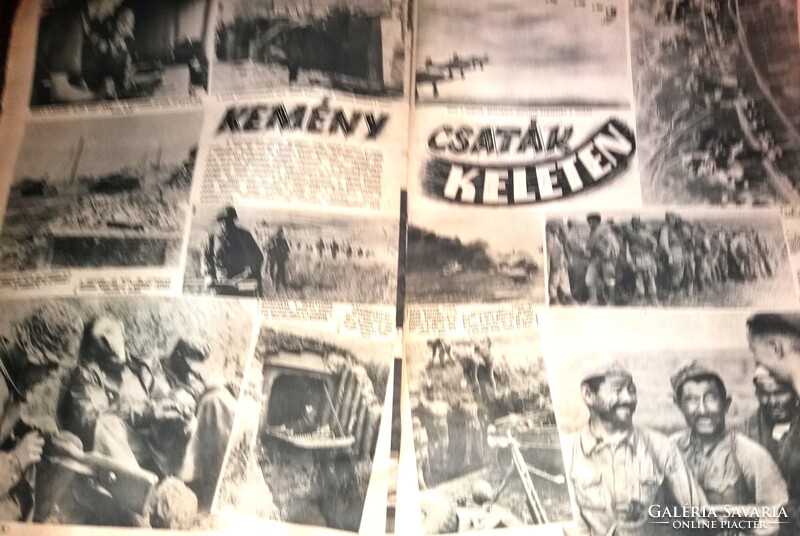 Antik 1943. augusztus 18 MAGYAR FUTÁR ( Rajniss ) II. VH képes hetilap A / 3 méret a képek szerint