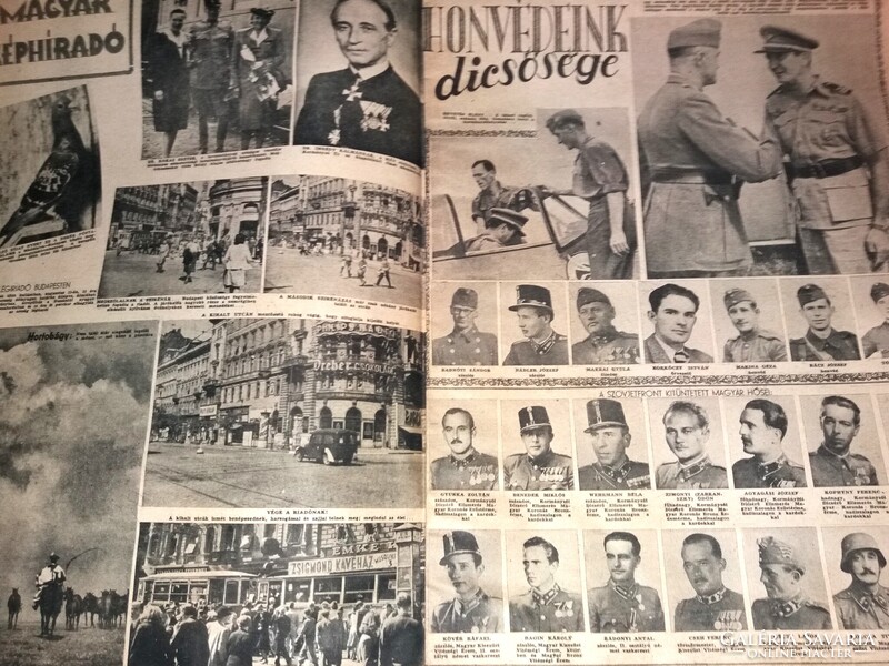 Antik 1943. augusztus 18 MAGYAR FUTÁR ( Rajniss ) II. VH képes hetilap A / 3 méret a képek szerint