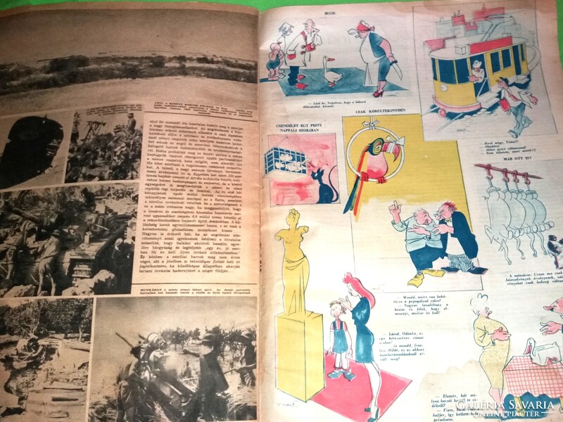 Antik 1943. augusztus 18 MAGYAR FUTÁR ( Rajniss ) II. VH képes hetilap A / 3 méret a képek szerint