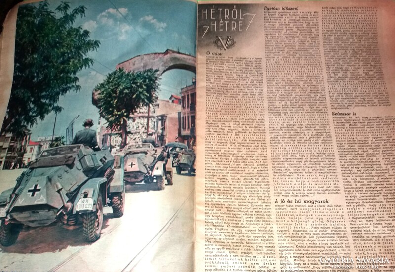 Antik 1943. augusztus 18 MAGYAR FUTÁR ( Rajniss ) II. VH képes hetilap A / 3 méret a képek szerint
