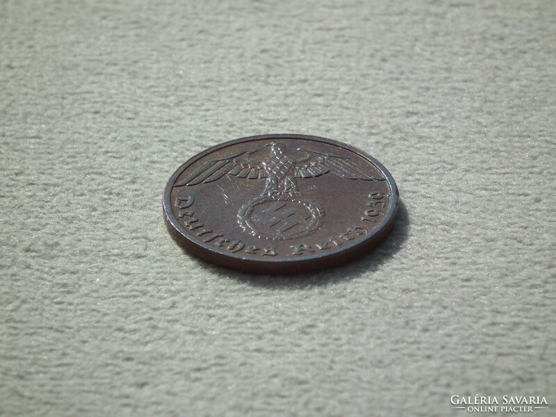 Németország, horogkeresztes birodalmi 1 Pfennig (Reichspfennig), 1939 F