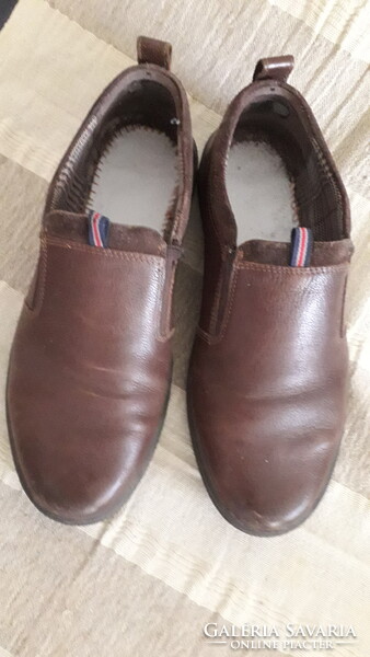 Slip-On Brown Leather Waterproof Closed Shoes for Men 41