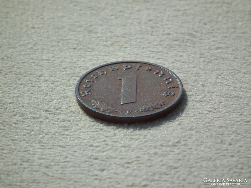 Németország, horogkeresztes birodalmi 1 Pfennig (Reichspfennig), 1939 F
