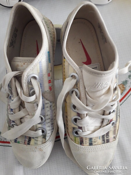 Nike Colorful Canvas Lace-up Sneakers 36.5-37