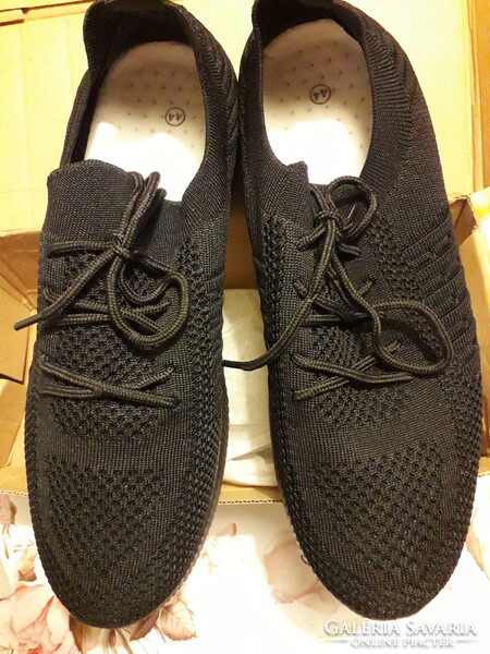 C51 Black Lightweight Summer Lace-Up Street Synthetic Shoe 44 New
