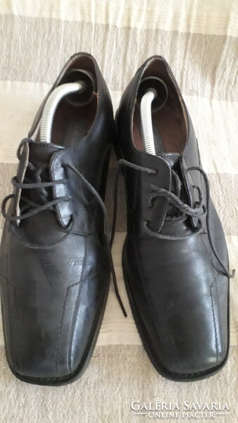 Claudio Conti Black Leather Lace-up Closed Shoes Men's Size 43 Like new