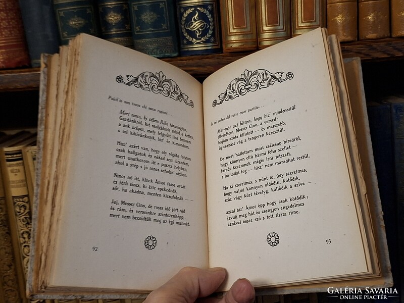 RRR!!!  BIBLIOFIL DANTE SZONETTJEI 1943  SZÖLLŐSSY KIADÓ--extrém ritka!
