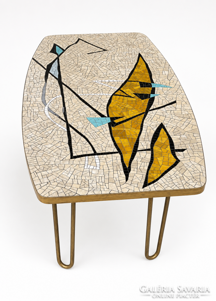 Berthold Müller-Oerlinghausen mozaik dohányzóasztal, 1950-es évek