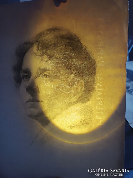 Tóth Bartók Jenő (1889-) – 2 db eredeti szénrajz portré (1920, 1921) – Ritka Péterfalvai és Arches v