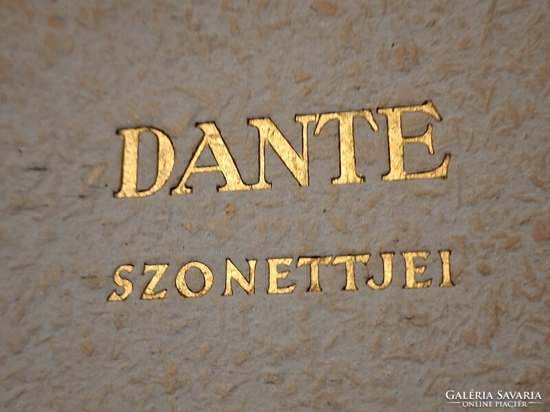 RRR!!!  BIBLIOFIL DANTE SZONETTJEI 1943  SZÖLLŐSSY KIADÓ--extrém ritka!