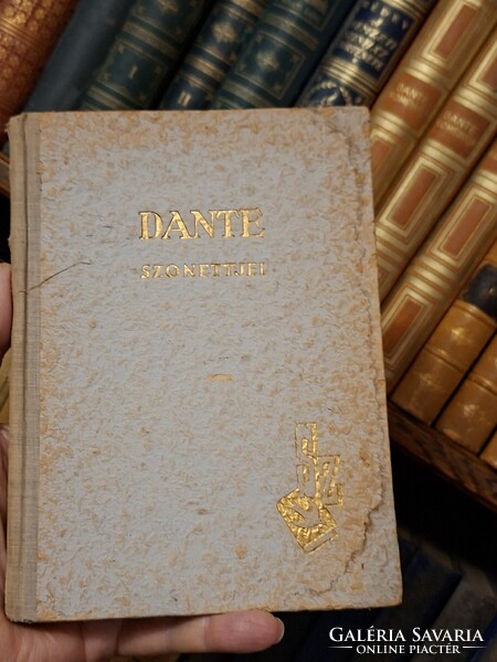 RRR!!!  BIBLIOFIL DANTE SZONETTJEI 1943  SZÖLLŐSSY KIADÓ--extrém ritka!