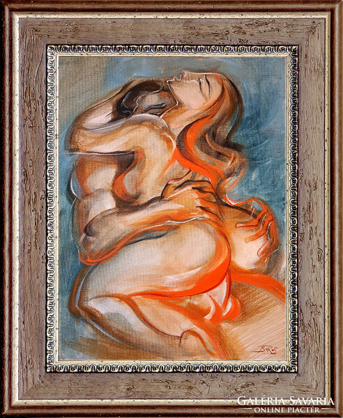 Boros Attila: Mámor - kerettel 52x42 cm - alkotás:40x30cm - BA26/837