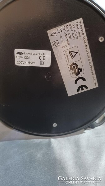 Szarvasi (SzV-1231) bankárlámpa / íróasztali lámpa zöld üvegbúrával
