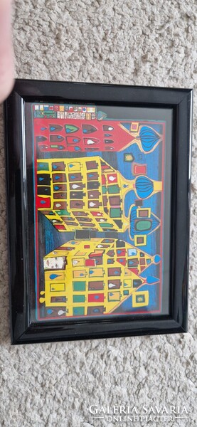 Hundertwasser kis kép keretezve.