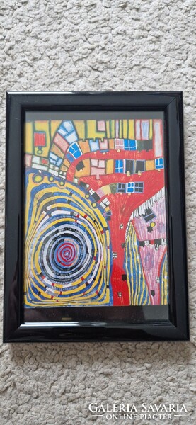 Hundertwasser kis kép keretezve.
