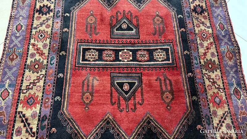 4267 KIÁRUSÍTÁS Iráni Hamadan kézi gyapjú perzsa szőnyeg 140X350CM