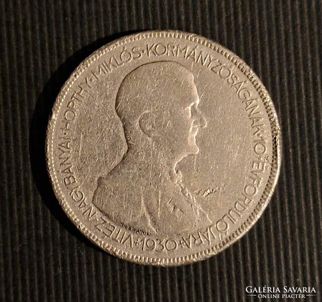 Ezüst 5 Pengő,  1930-as! Képeken jól látható állapotban!
