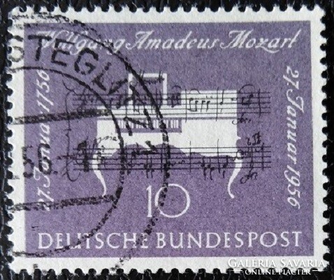 NP228 / Németország 1956  Wolfgang Amadeus Mozart bélyeg pecsételt