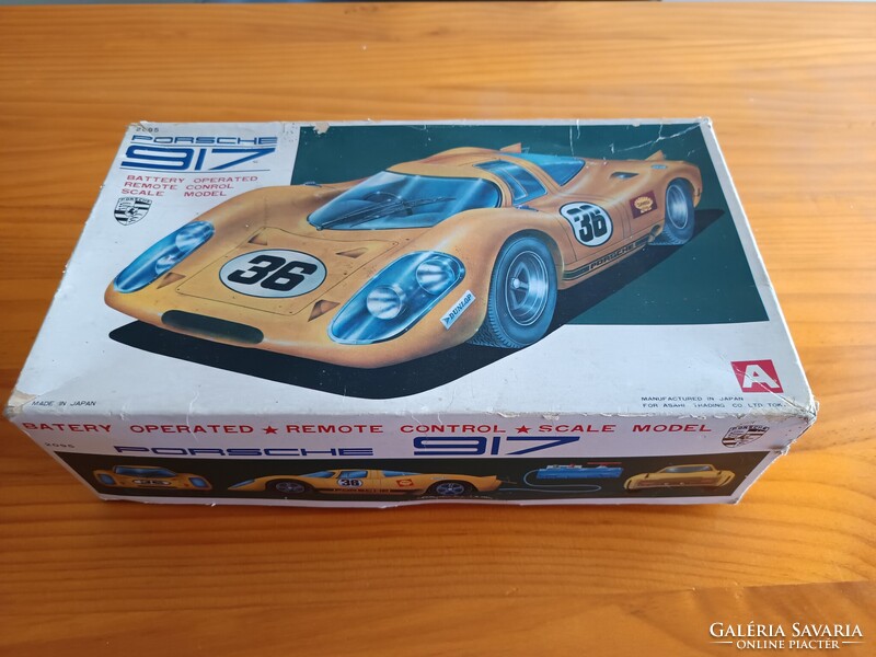 Ritka Vintage Bandai Porsche 917 távirányítós autó – Eredeti dobozában, Működőképes