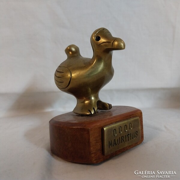 Réz dodo madár szobor / papírnehezék (Mauritius)