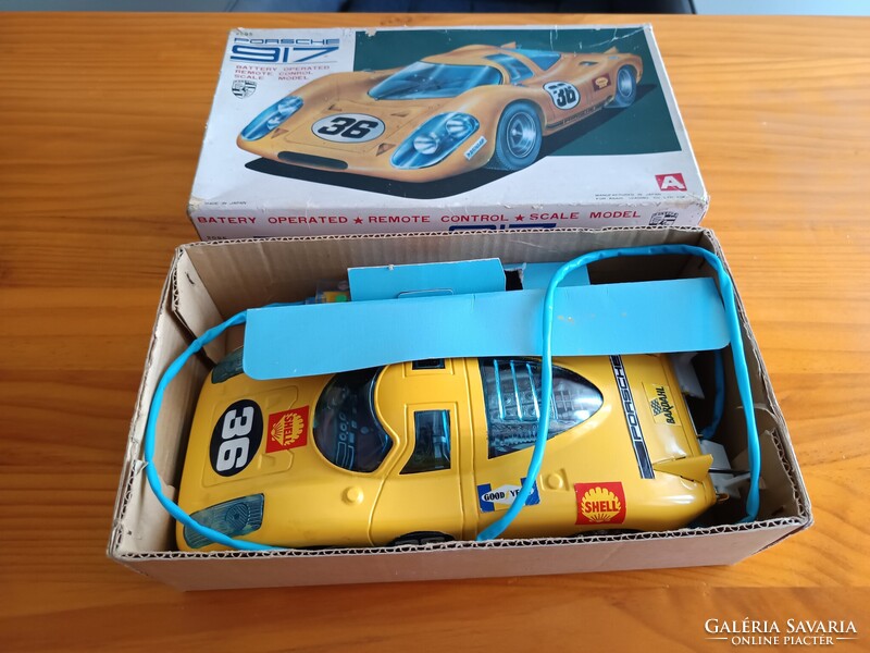 Ritka Vintage Bandai Porsche 917 távirányítós autó – Eredeti dobozában, Működőképes