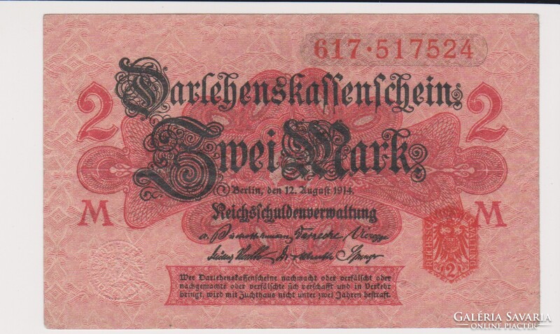 Német Birodalom 2 márka 1914  VF+    /B2/