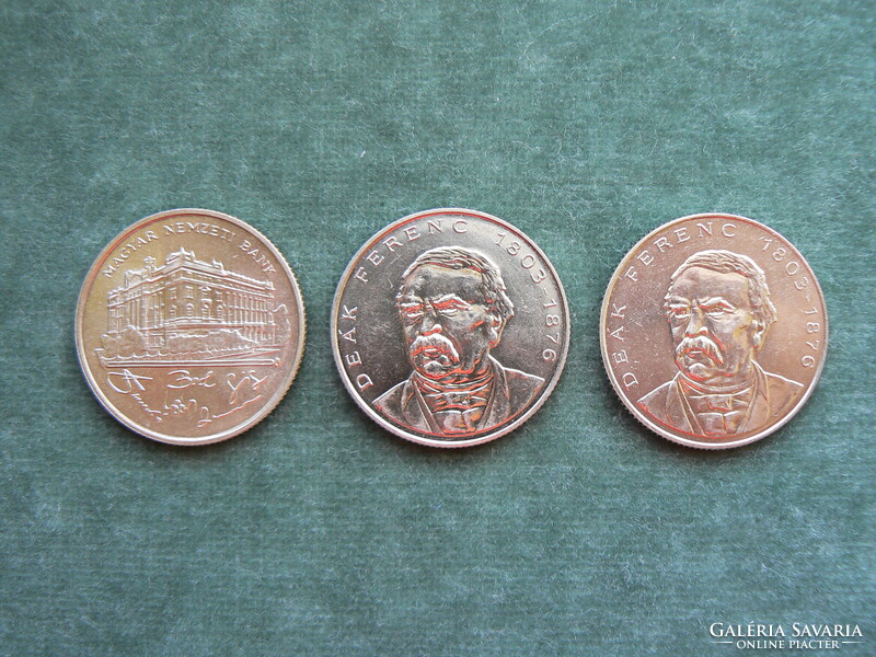 3 DB EZÜST 200 FORINT ÉRME 1993, -94. BU, MAGYAR NEMZETI BANK, (36 g, 0,500) EGYBEN!