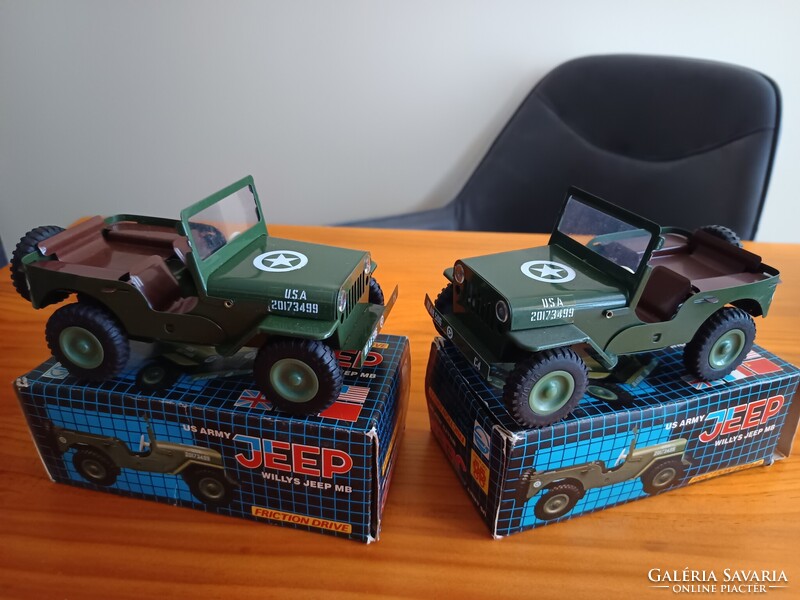 2db RETRÓ ITES Willys Jeep MB – Játszatlan, GYŰJTŐI ÁLLAPOTBAN, eredeti dobozában!