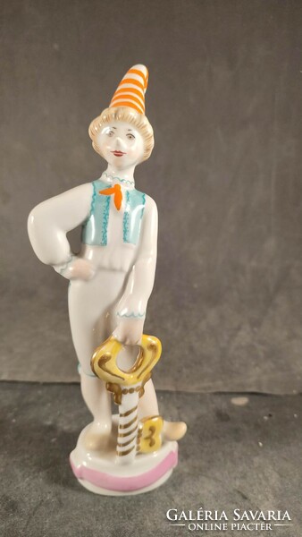 Orosz porcelán art deco Buratino/ Pinokkió arany kulccsal 780