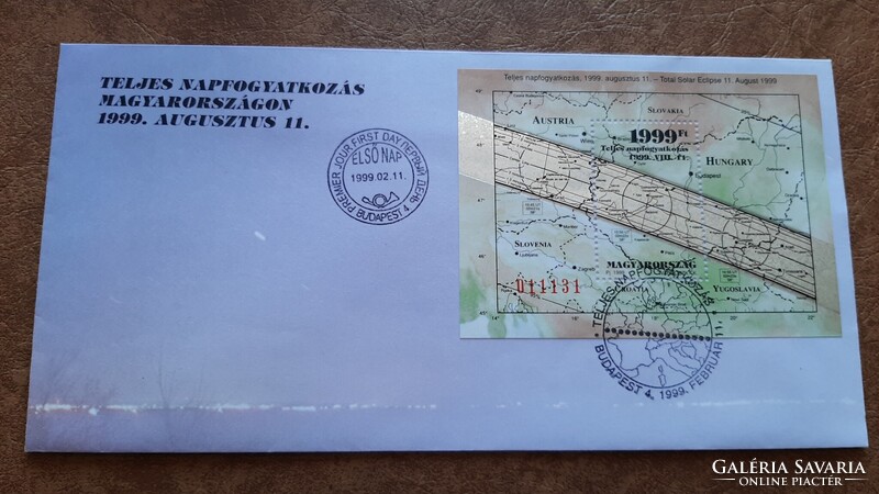 Fdc 1999 Teljes napfogyatkozás Kat: 5500 Ft