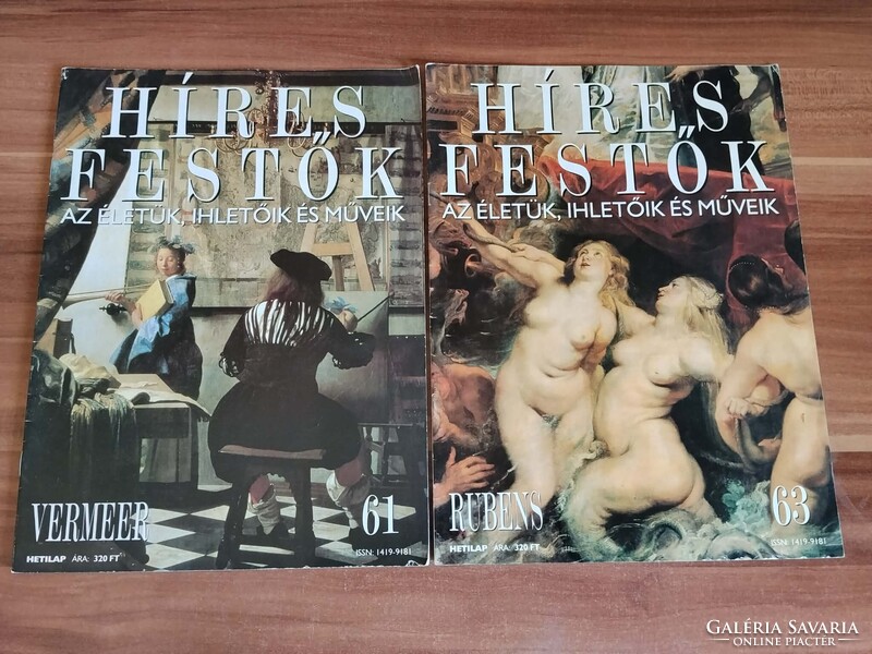 Híres Festők, 6 db újság egyben,El Greco,Munkácsy Mihály,Rubens,Caravaggio,Vermeer,Velázquez