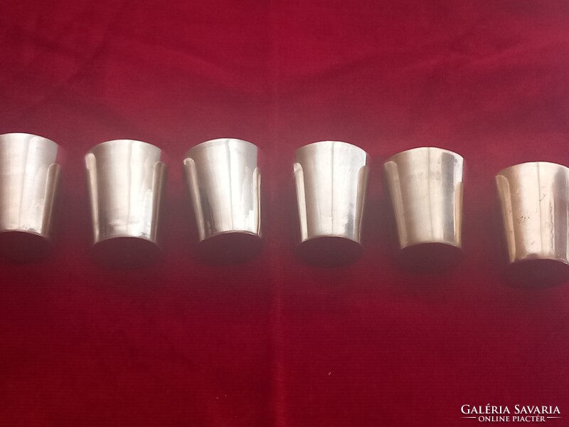 Silver brandy glass set