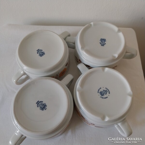 4db Alföldi porcelán leveses csésze Panni dekoral.