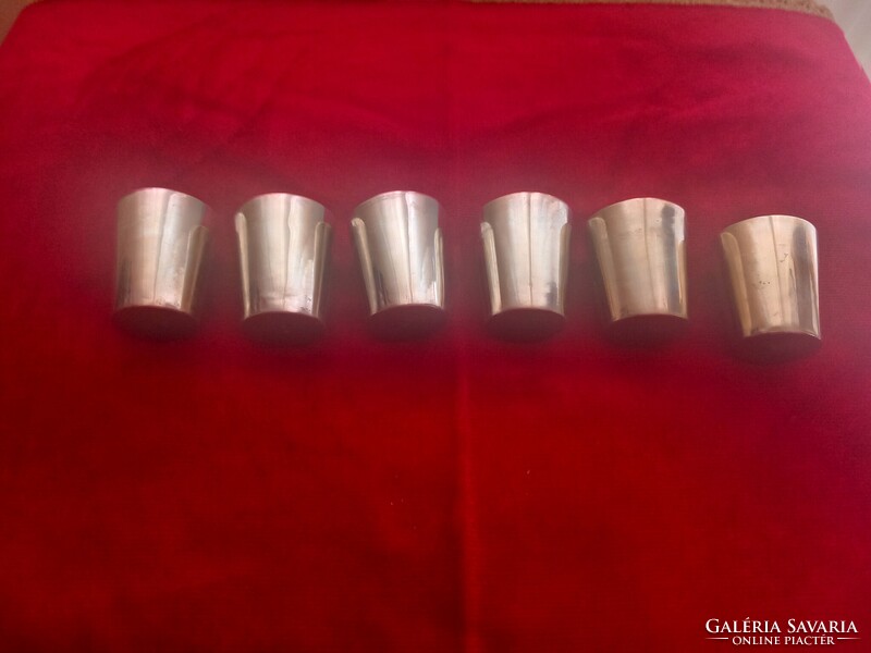 Silver brandy glass set