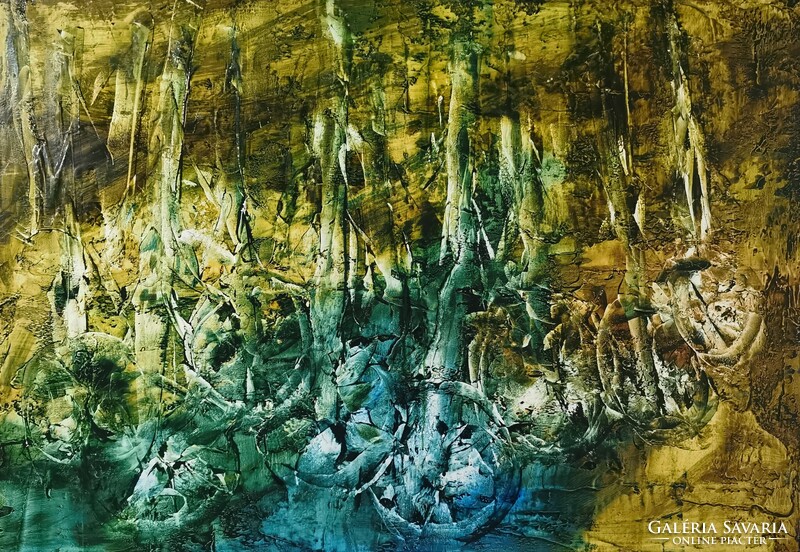Ildikó Baján Painting 70 x 100 cm. Mangrove Forest