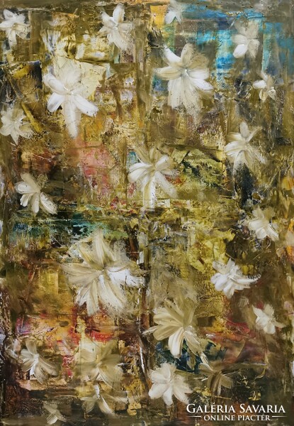 Ildikó Baján painting 70 x 100 cm. Innocence.