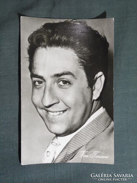 Képeslap,NDK,film,mozi,művészet,reklám kártya,Vico Torriani Svájci színész,énekes,1957-